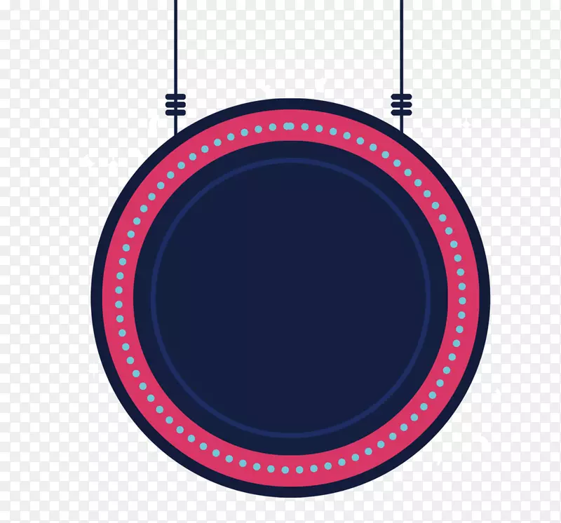 生日派对礼物表情符号贴纸-蓝色圆圈图标