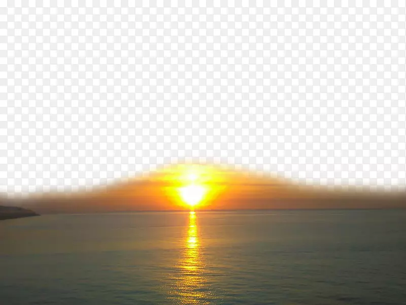 天空大气能源电脑壁纸-海上日落