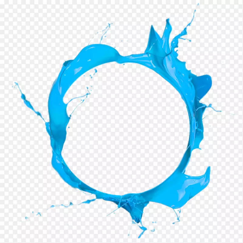 蓝色剪贴画-蓝色圆圈画