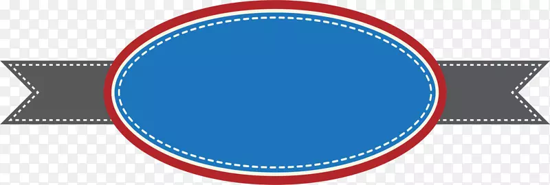 圈网横幅标志图标-蓝色圆圈横幅