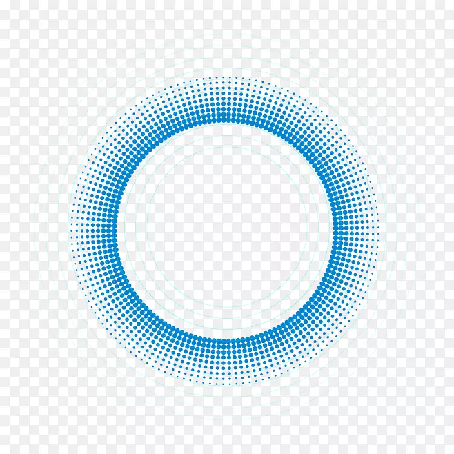 蓝色圆图案-圆周边界