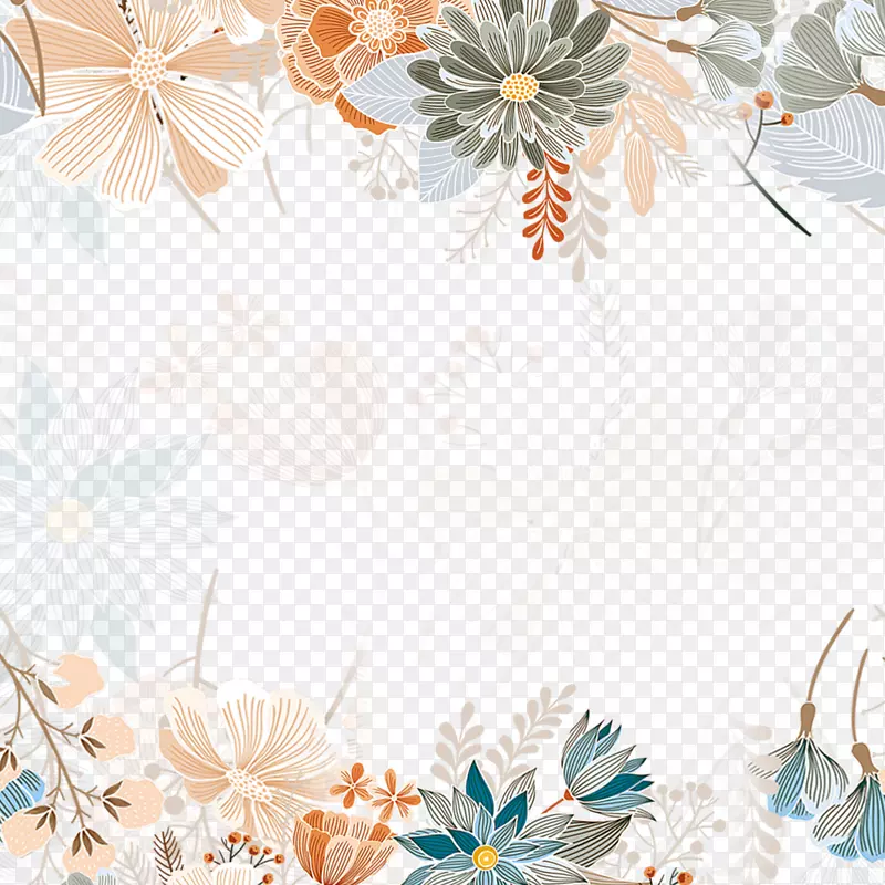 免费秋季促销海报-秋季花卉海报背景