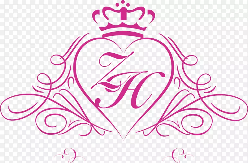 心纹身剪贴画-爱情王冠婚礼标志
