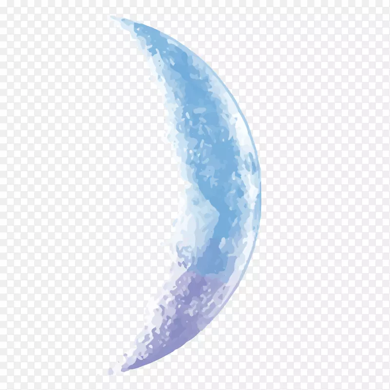 月球-天蓝色半月