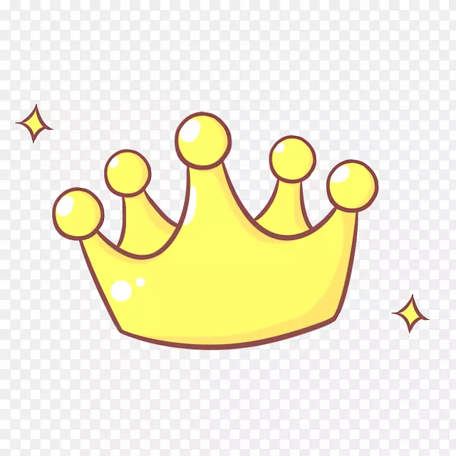 卡通图标-皇冠，黄色，卡通王冠