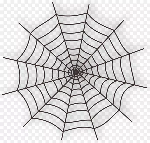蜘蛛网卡通剪贴画-万圣节蜘蛛网