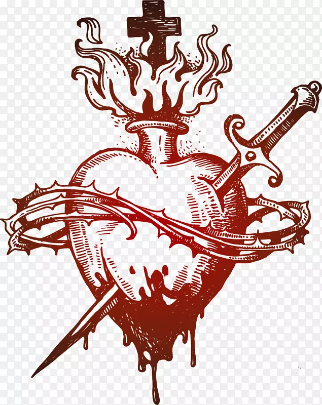 刺穿了荆棘的心脏。