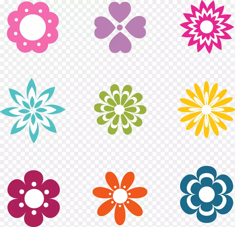 花卉图标-美丽的花卉标志