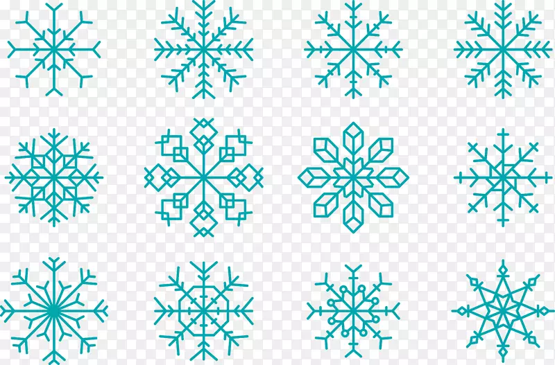 雪花形状-圣诞蓝色雪花收藏
