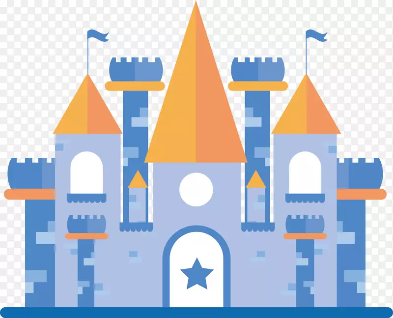 adobe插图-蓝色城堡