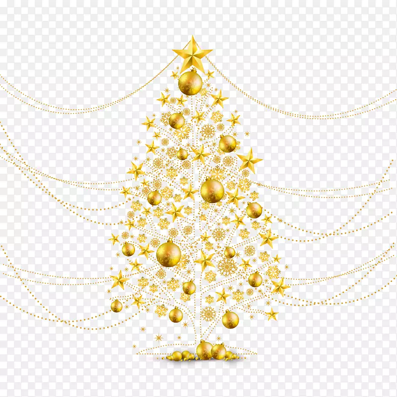 丹南鲍姆-金圣诞树的圣诞树装饰