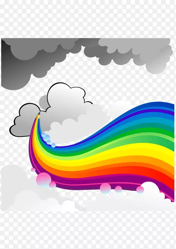 彩虹云-彩虹，云，乌云，，装饰图案