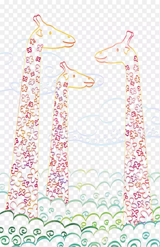 北方长颈鹿海报水彩画插图水彩画长颈鹿