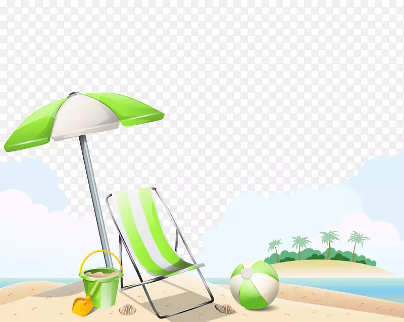 沙滩夏画-沙滩