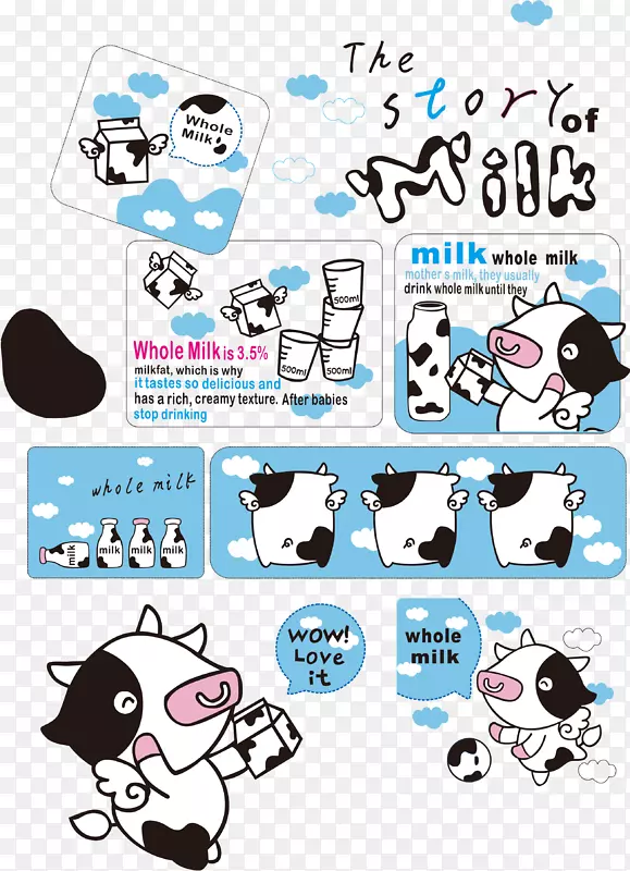 奶牛奶制品-可爱的牛奶