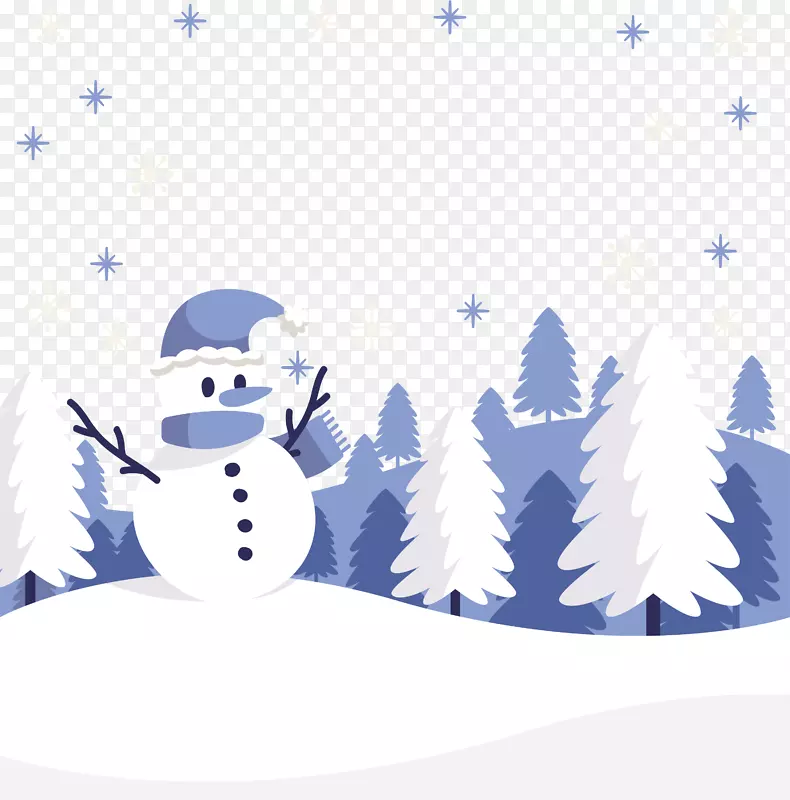 雪人雪人在雪中