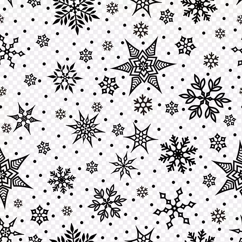 雪花图标-圣诞无缝背景