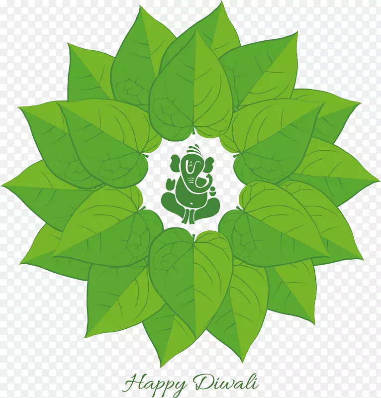 槟榔艺术-绿叶印度节海报