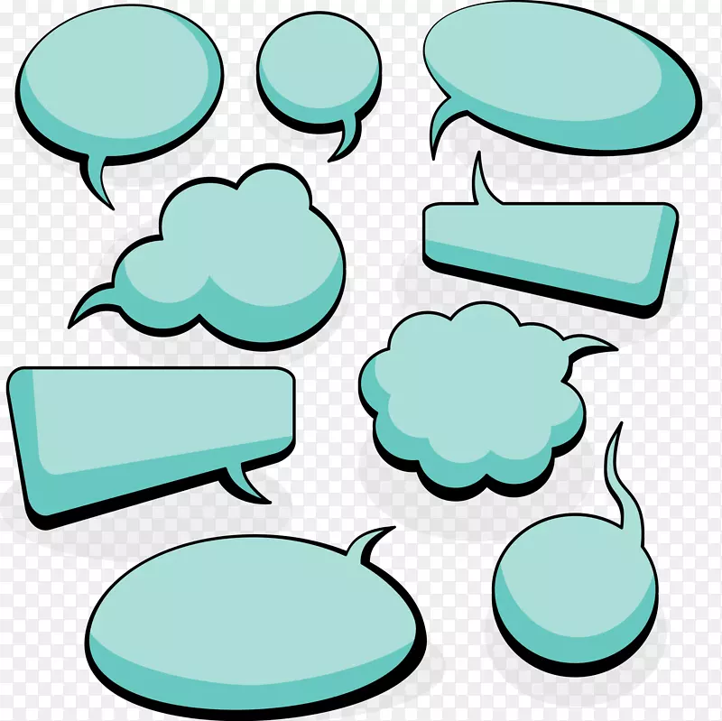 对话语音气球-简单空白对话框材料