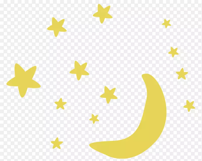 推特线电脑字体图案-月亮和星星