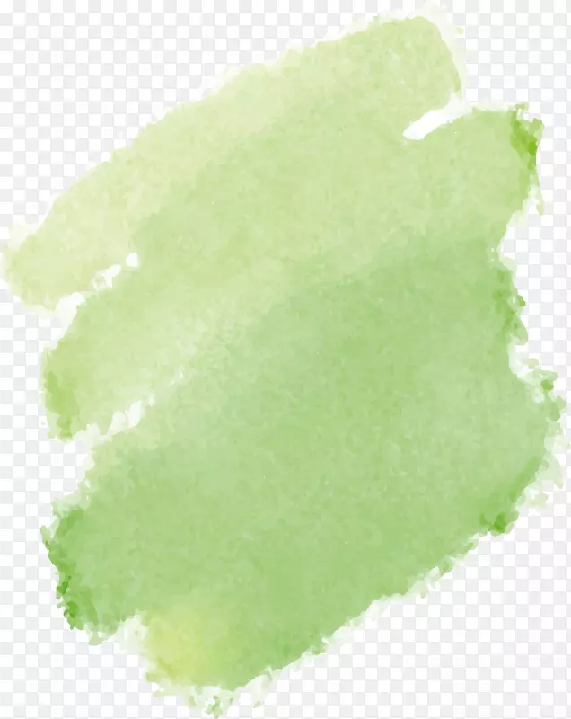 绿色水彩画画笔绿色水彩涂鸦