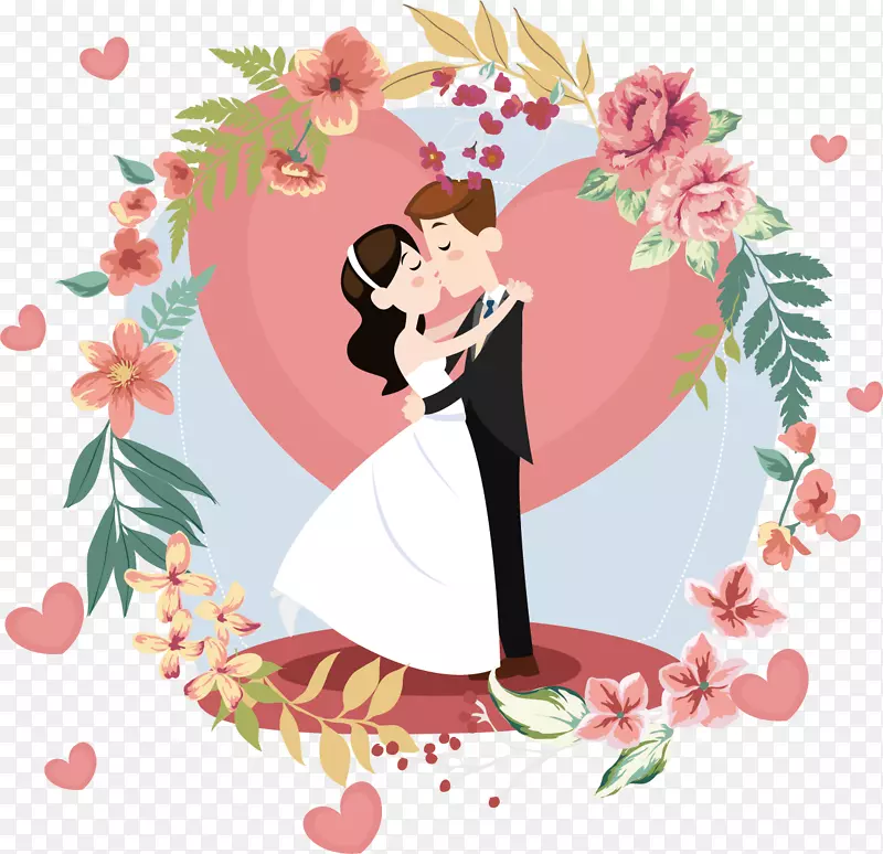 婚礼邀请结婚中心新娘-婚礼装饰海报