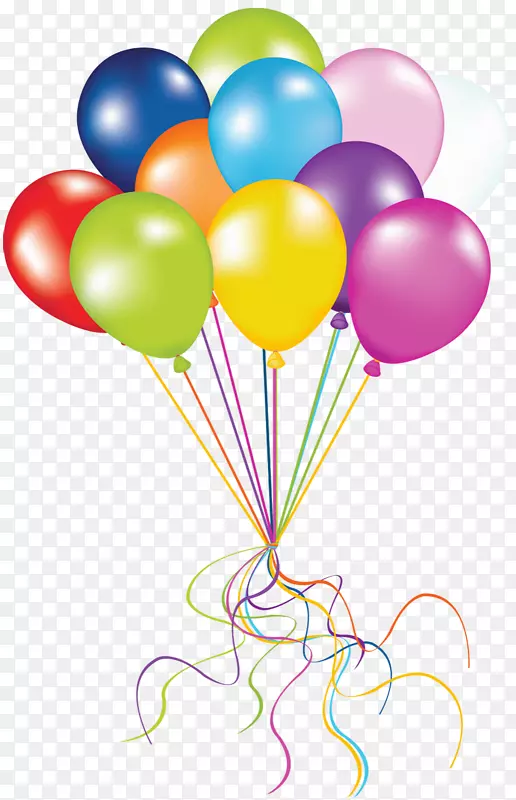 气球生日剪贴画-透明气球PNG图片