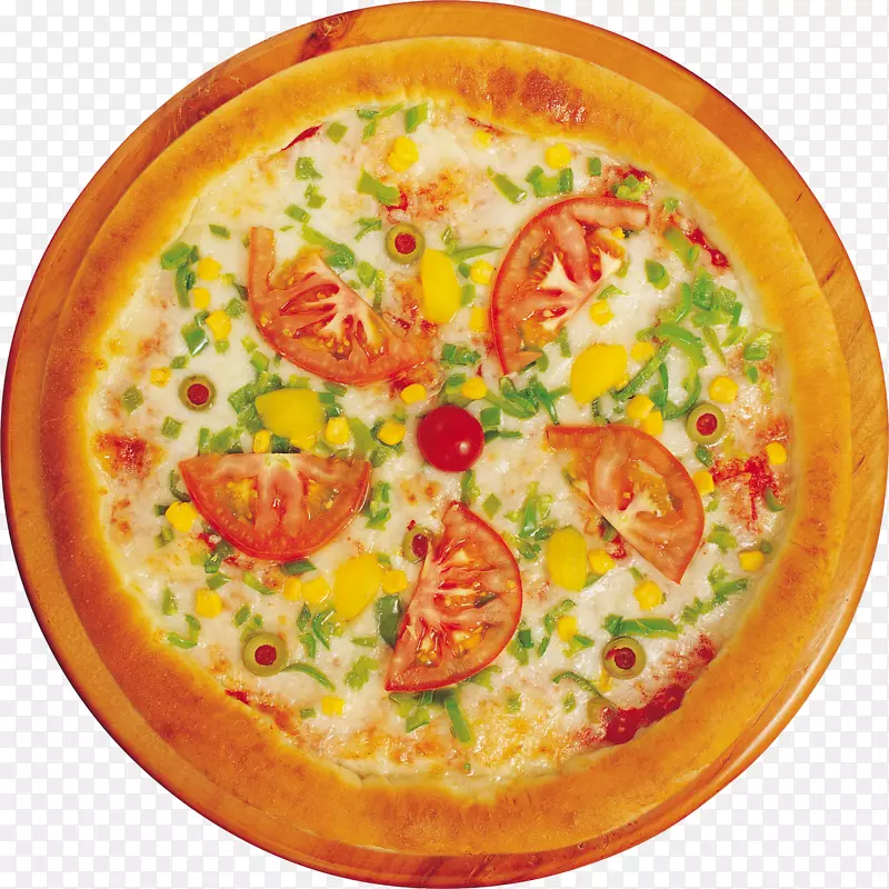 比萨饼意大利菜素食料理-比萨饼PNG形象