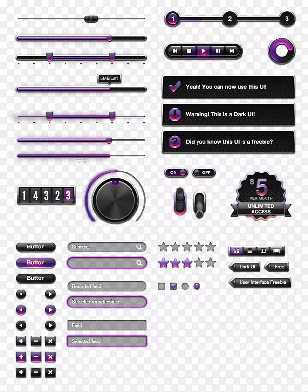 图标-紫色纹理用户界面按钮