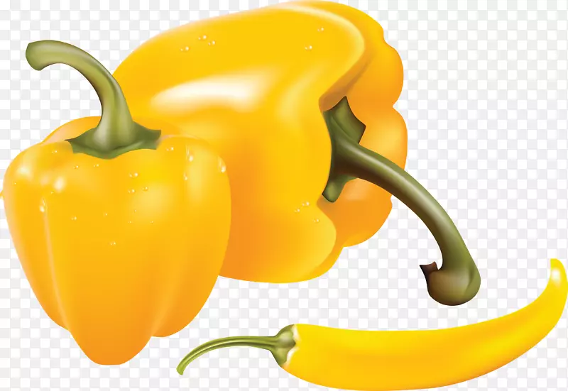 贝尔胡椒、香蕉辣椒、阿纳海姆辣椒-黄胡椒PNG图像