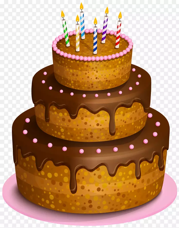 生日蛋糕巧克力蛋糕剪贴画-生日蛋糕透明PNG剪贴画图片