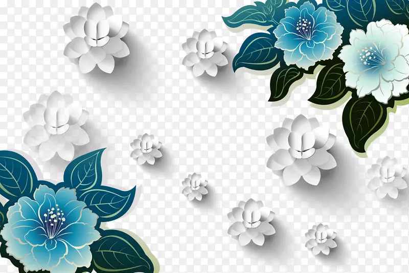 牡丹下载花卉模板-三维花卉背景