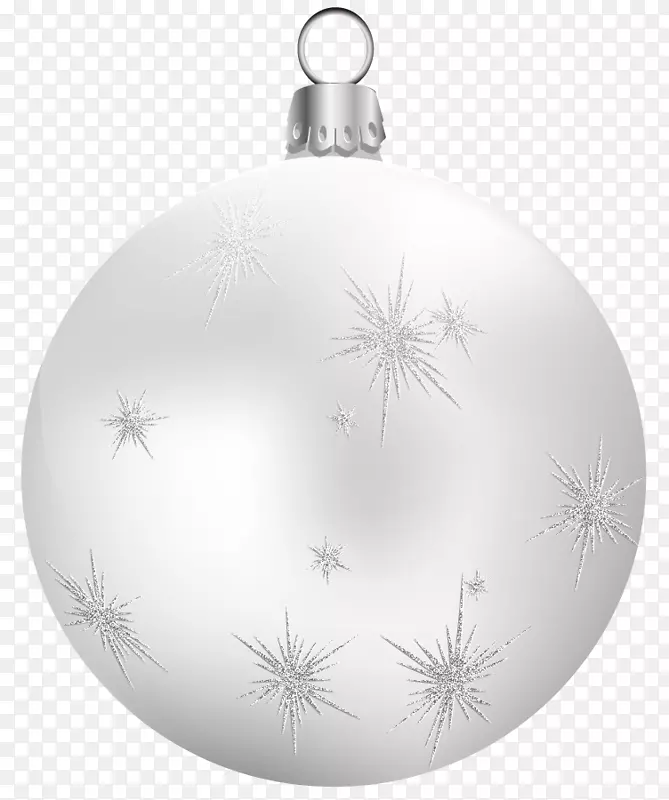 圣诞装饰品黑白透明白色圣诞球
