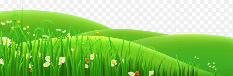 草甸剪贴画-透明花和草PNG剪贴画