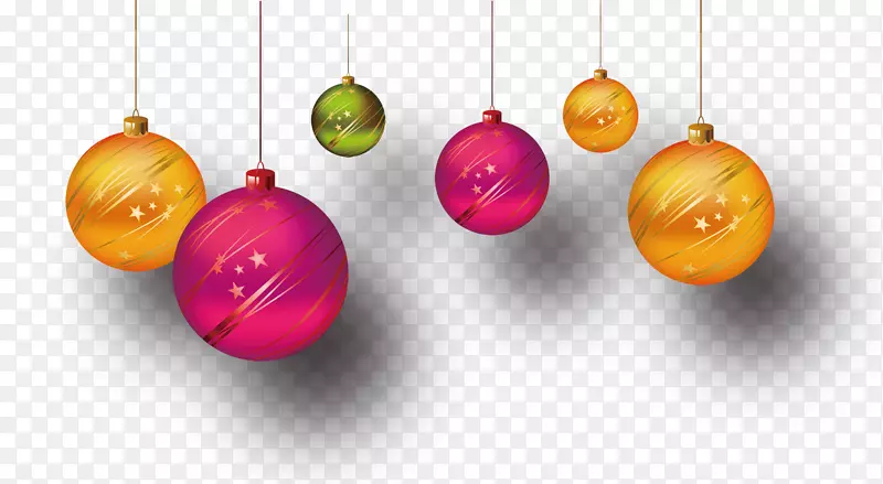 圣诞点缀球-彩色圣诞球