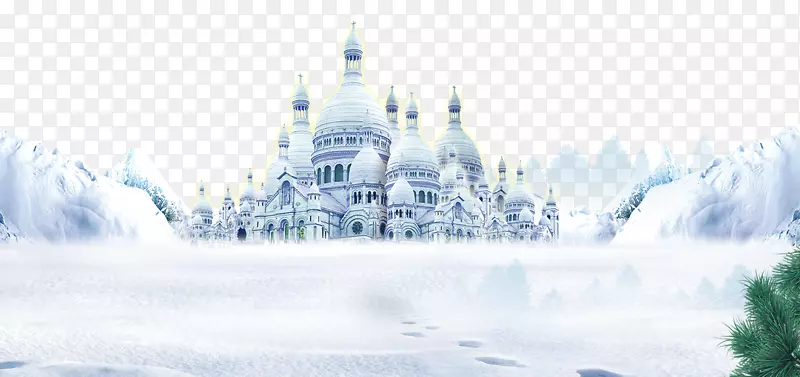 雪堡冬白城堡