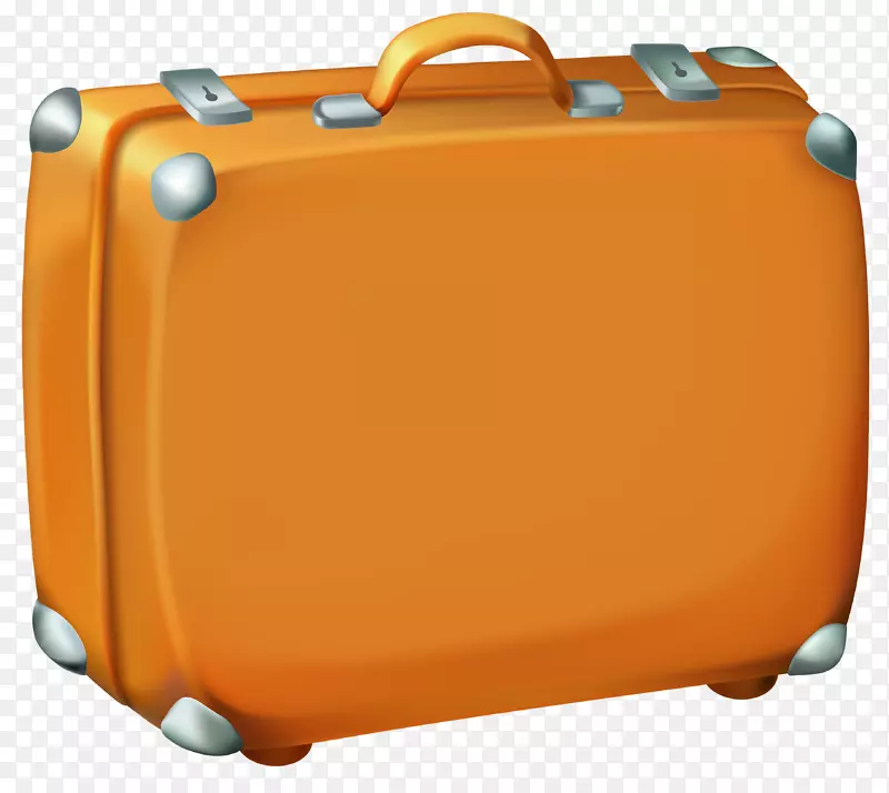手提箱托运行李旅行夹艺术-棕色行李箱剪贴画