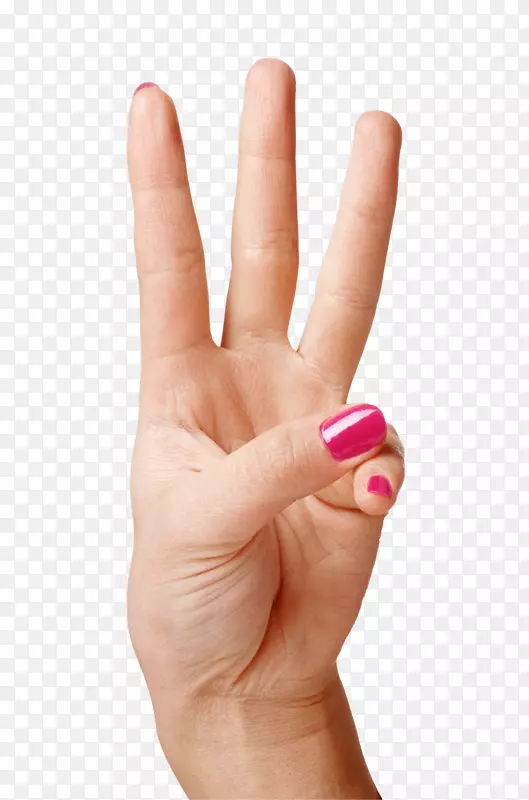 指甲手模型拇指-手显示三指PNG剪贴画
