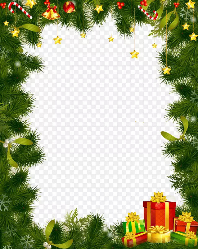 圣诞树，圣诞树装饰，云杉，冷杉，美丽的圣诞树边框
