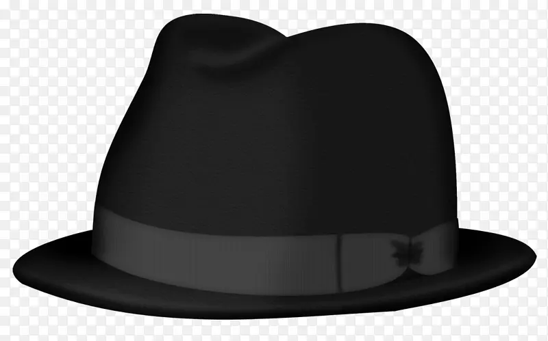 产品软呢帽设计-黑色软呢帽PNG剪贴画