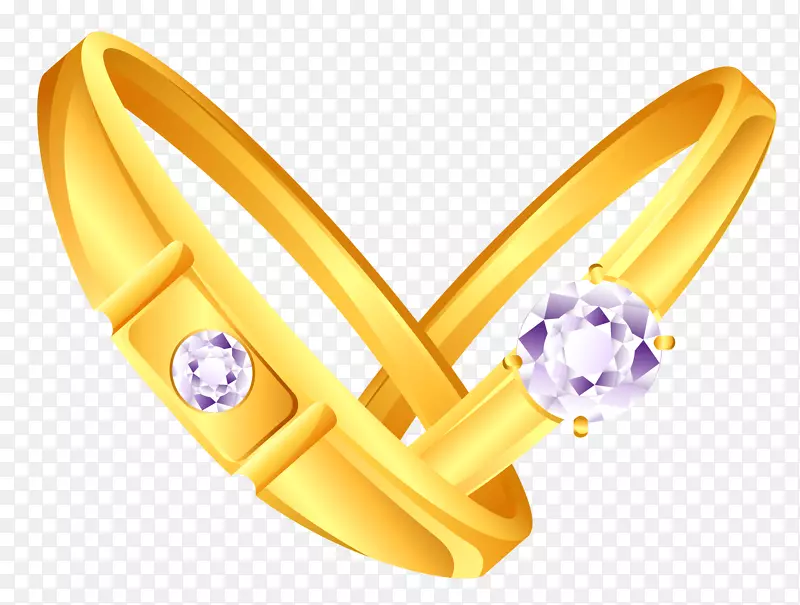 结婚戒指耳环-镶有钻石的金戒指
