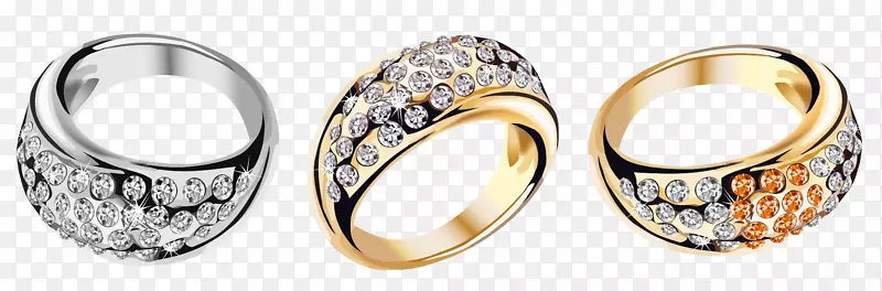 婚戒结婚请柬订婚戒指镶有钻石PNG剪贴画