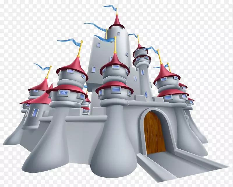 城堡剪贴画-灰色城堡PNG剪贴画