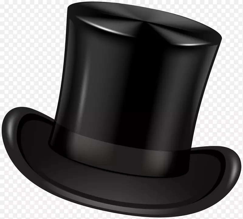 顶帽剪贴画-黑色大礼帽透明剪贴画PNG形象