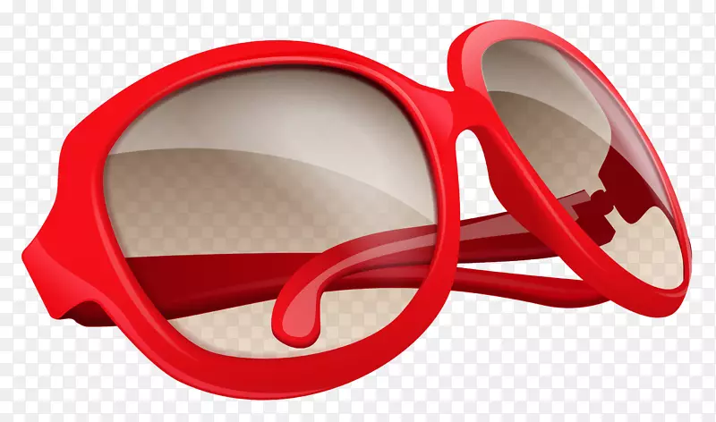 太阳镜射线-禁令漫步者剪贴画-红色太阳镜png图像
