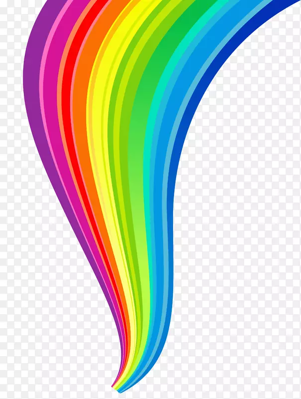 彩虹剪贴画-彩虹线透明剪贴画