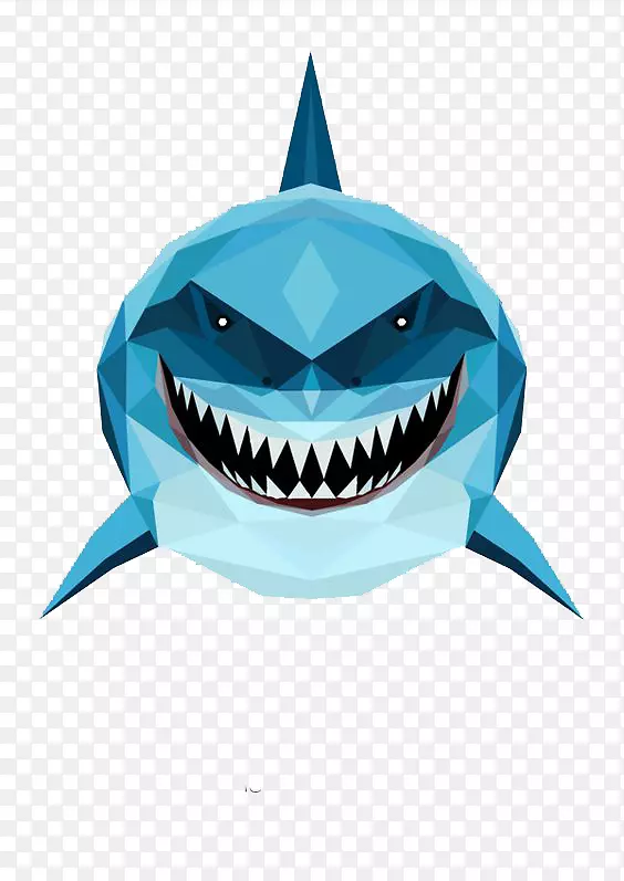 鲨鱼扇画卡通-鲨鱼