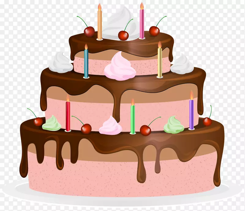 生日蛋糕剪贴画-生日蛋糕透明剪贴画图片