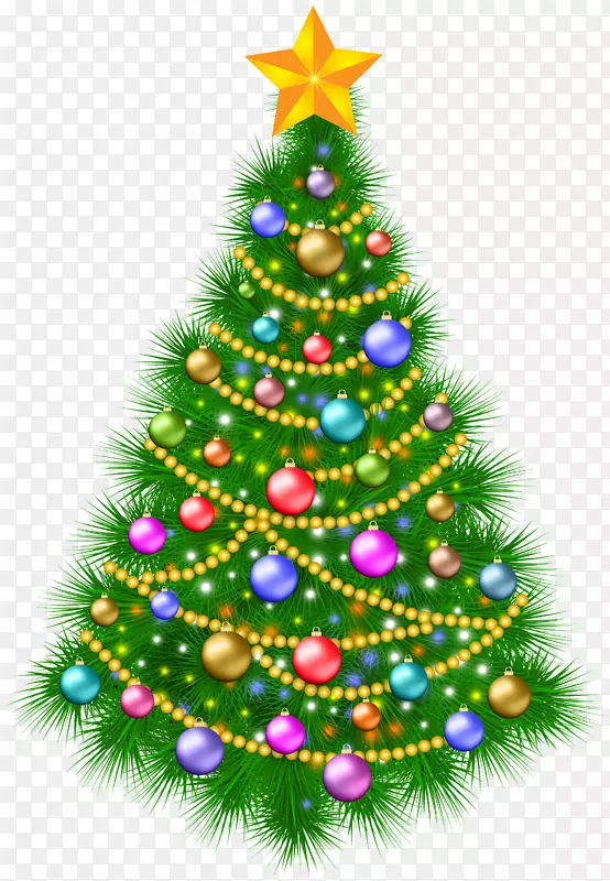 圣诞树装饰圣诞装饰-圣诞树透明PNG图像