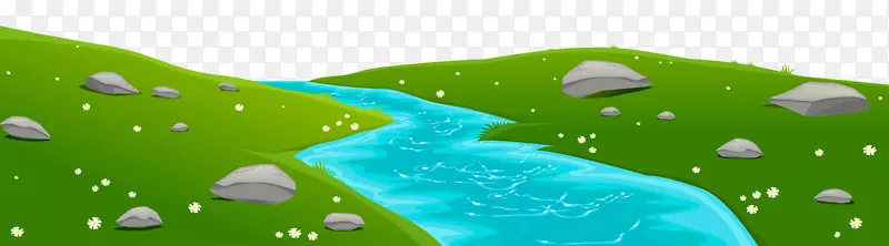 河图剪贴画-河流地面覆盖透明PNG剪贴画图像